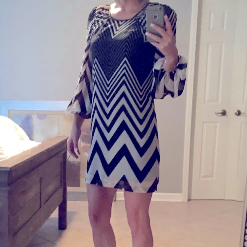 Black & White Chevron Dress